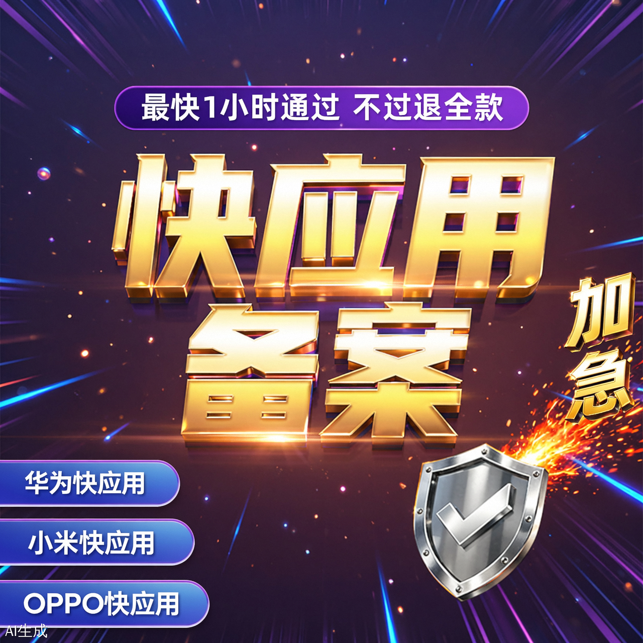 快应用备案加急｜佰鸟企服承诺当天通过审核，极速合规上线